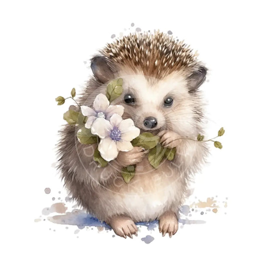 Bügelbild Igel Mit Blumen 133-10