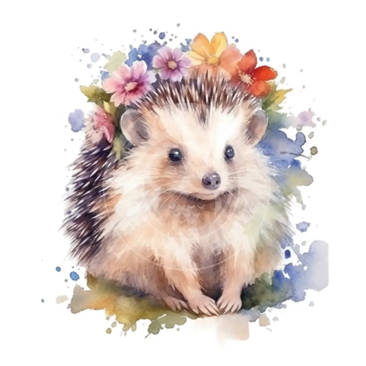 Bügelbild Igel Mit Blumen 133-12