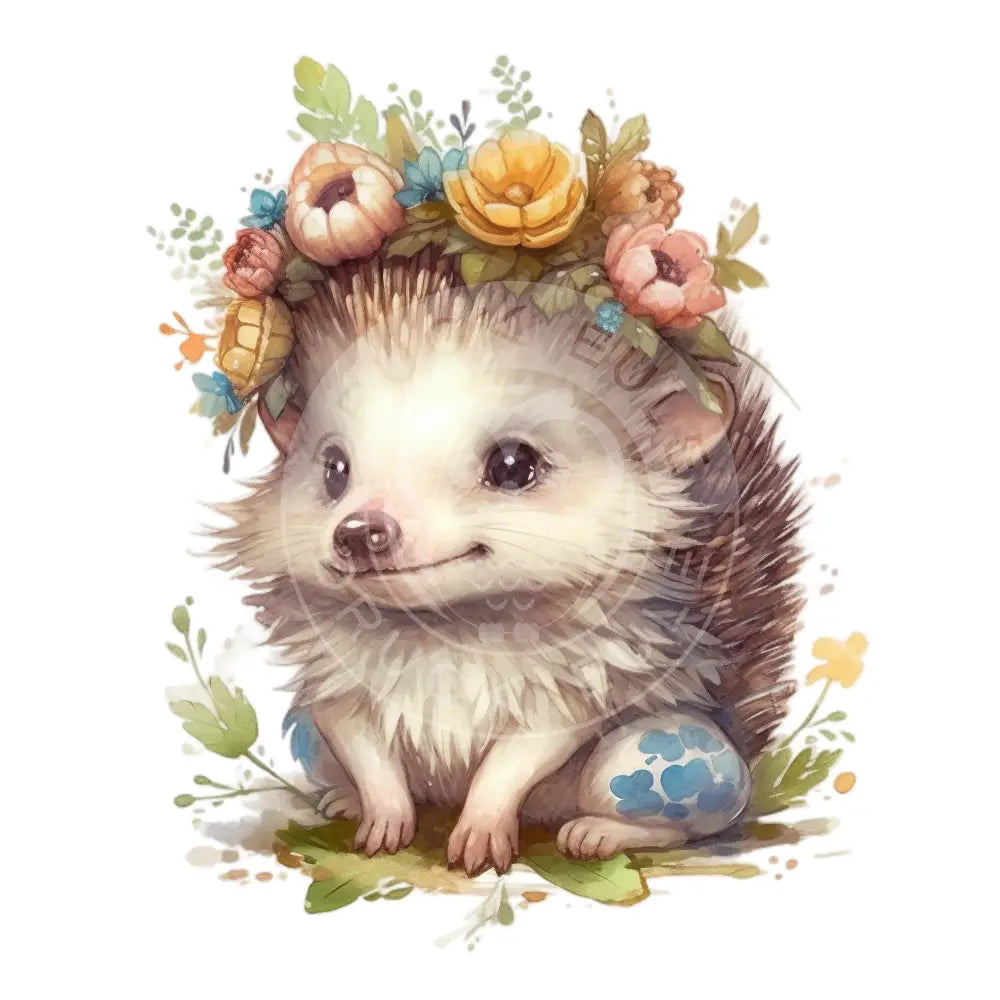 Bügelbild Igel Mit Blumen 133-3