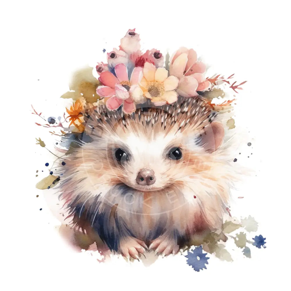 Bügelbild Igel Mit Blumen 133-4