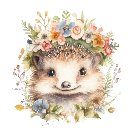 Bügelbild Igel Mit Blumen 133-6