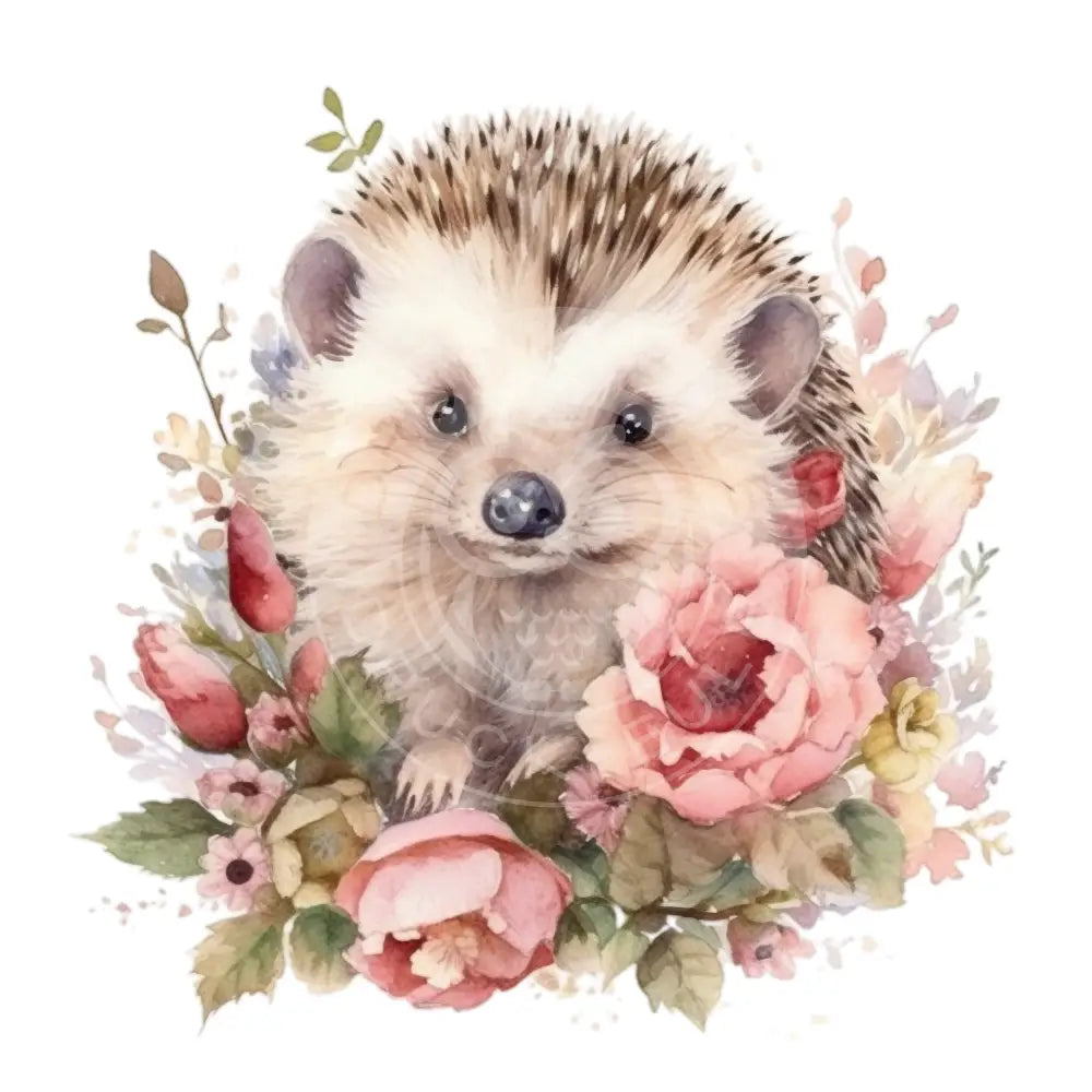 Bügelbild Igel Mit Blumen 133-8