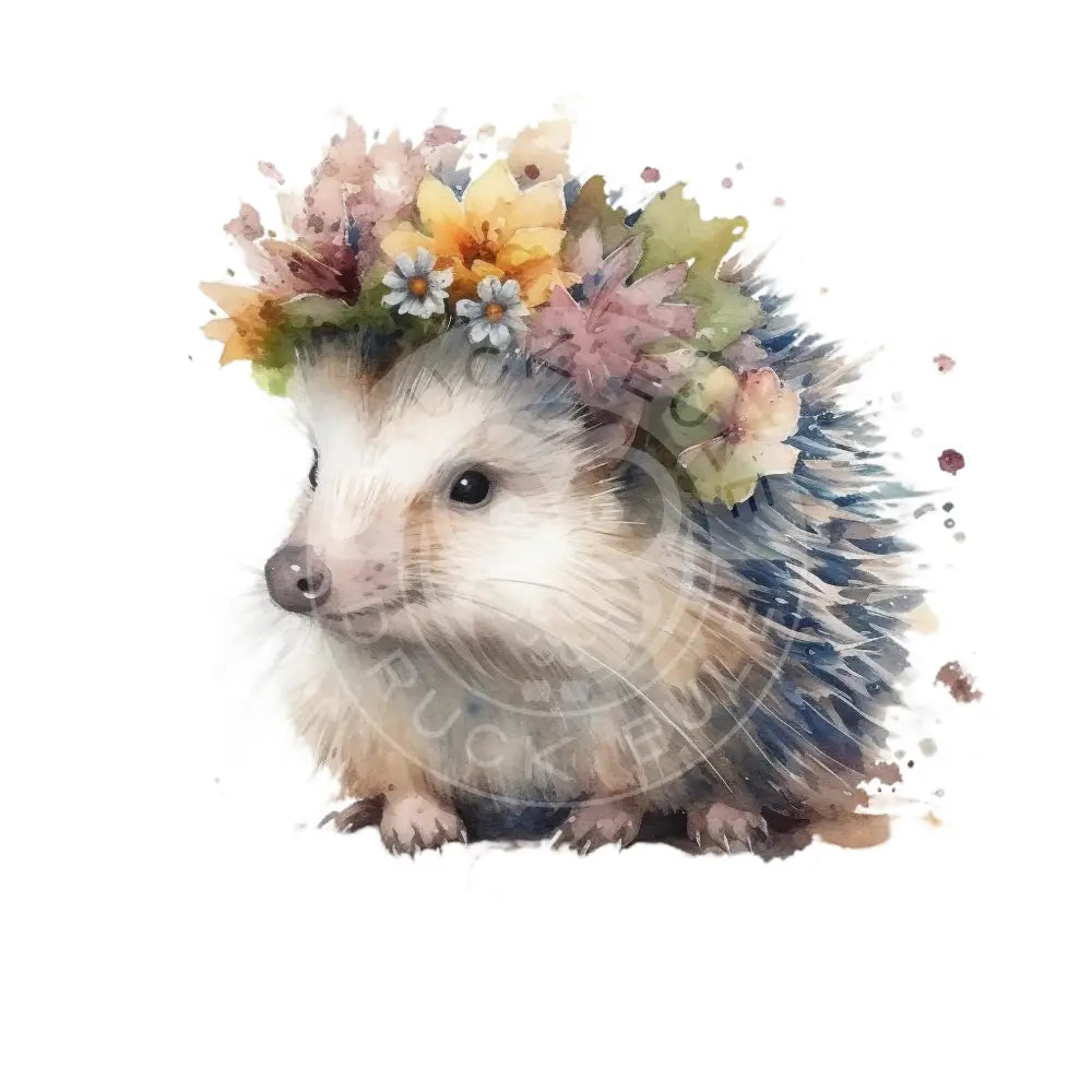 Bügelbild Igel Mit Blumen 133-9