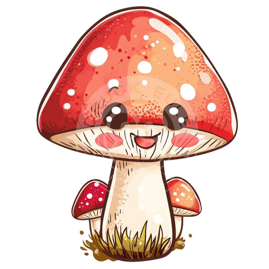Bügelbild Kawaii Pilz 1186.10