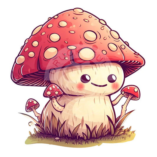 Bügelbild Kawaii Pilz 1186.11