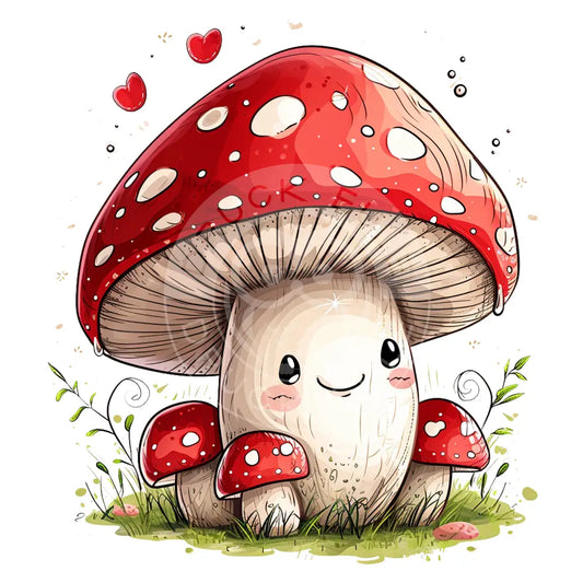 Bügelbild Kawaii Pilz 1186.12