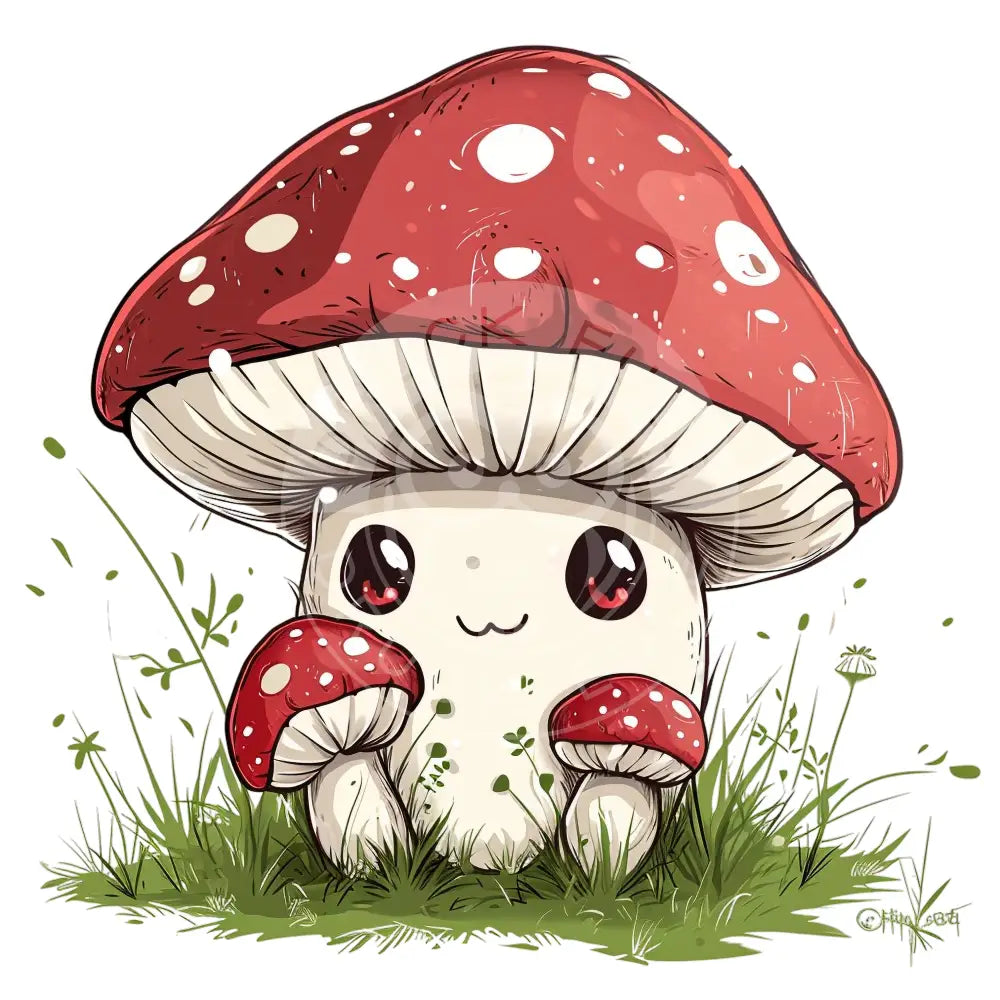 Bügelbild Kawaii Pilz 1186.17