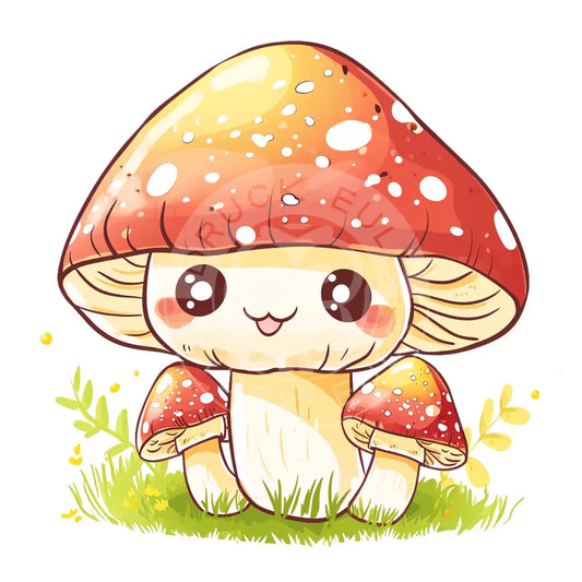 Bügelbild Kawaii Pilz 1186.18