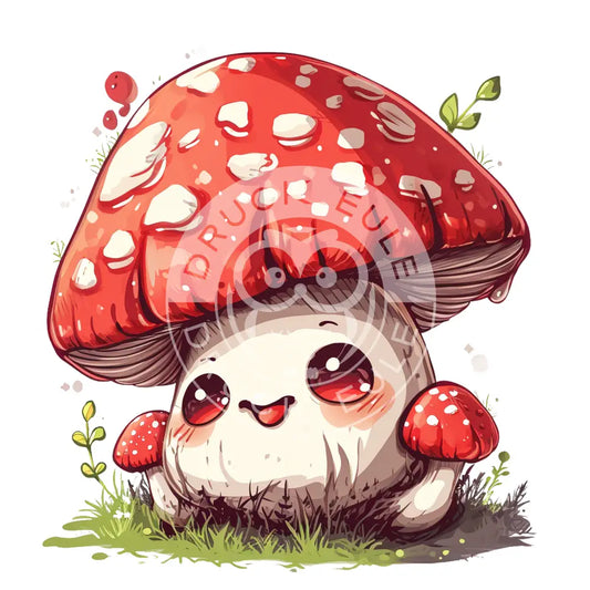 Bügelbild Kawaii Pilz 1186.19
