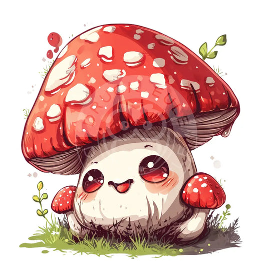 Bügelbild Kawaii Pilz 1186.19