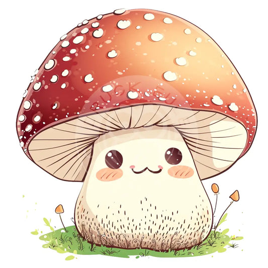 Bügelbild Kawaii Pilz 1186.2