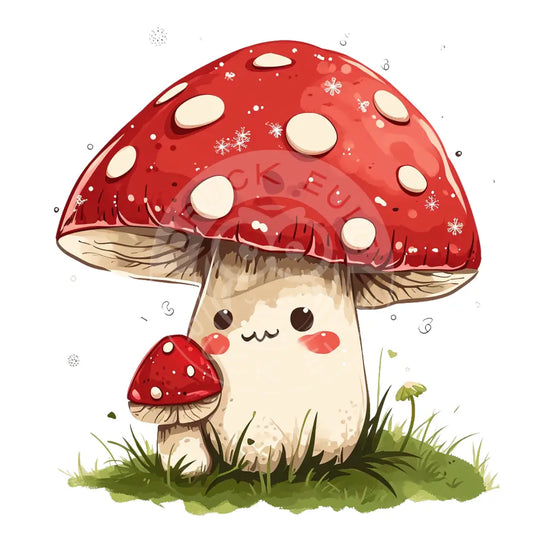 Bügelbild Kawaii Pilz 1186.3