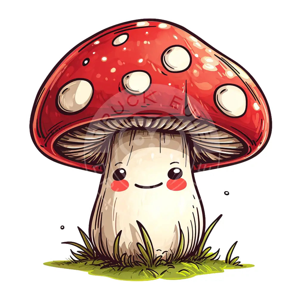 Bügelbild Kawaii Pilz 1186.4