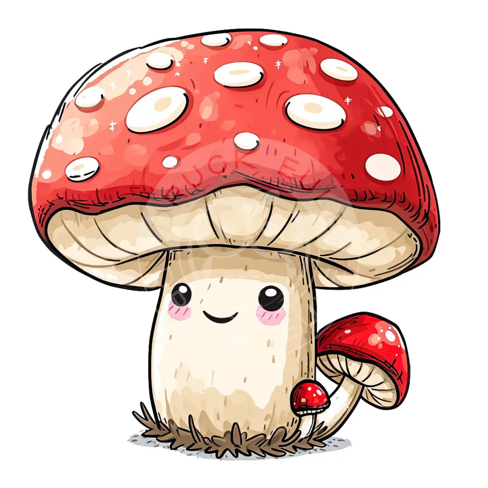 Bügelbild Kawaii Pilz 1186.5