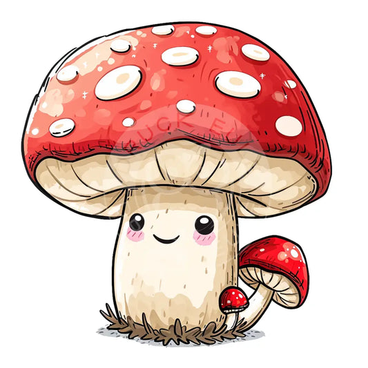 Bügelbild Kawaii Pilz 1186.5