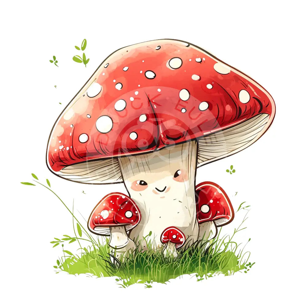 Bügelbild Kawaii Pilz 1186.6