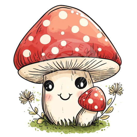 Bügelbild Kawaii Pilz 1186.7