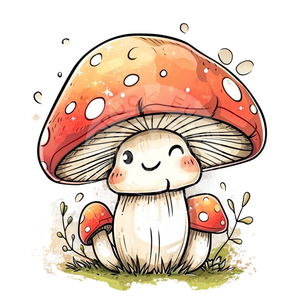 Bügelbild Kawaii Pilz 1186.8
