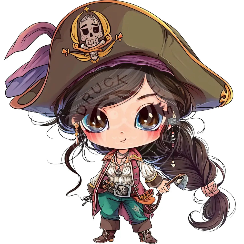 Bügelbild Kawaii Piratin 1164-12A
