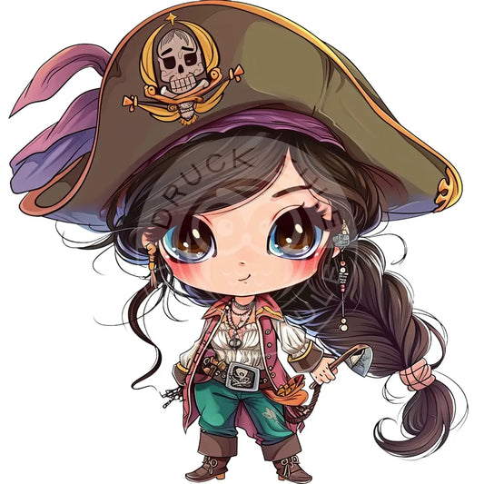 Bügelbild Kawaii Piratin 1164-12A