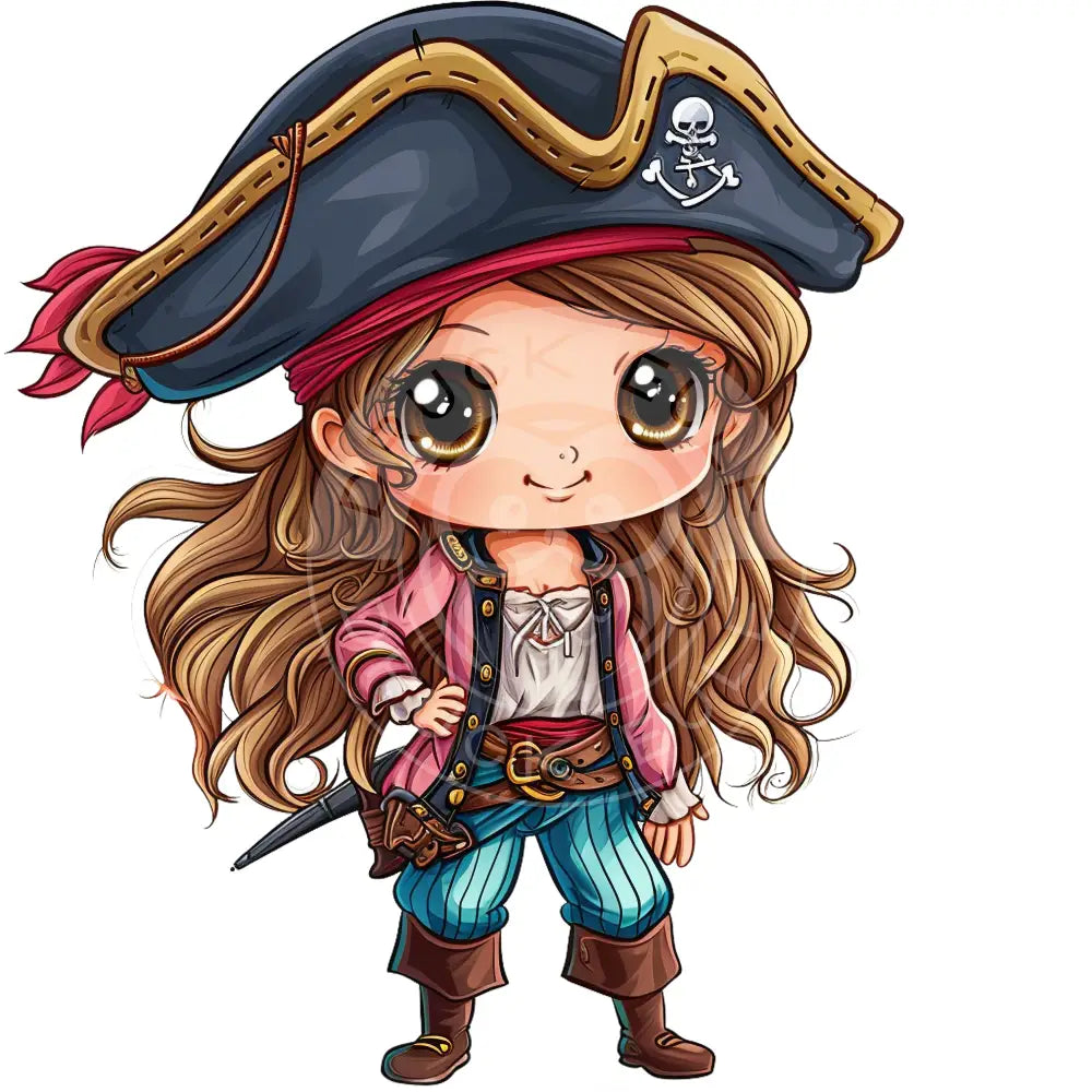 Bügelbild Kawaii Piratin 1164-13A