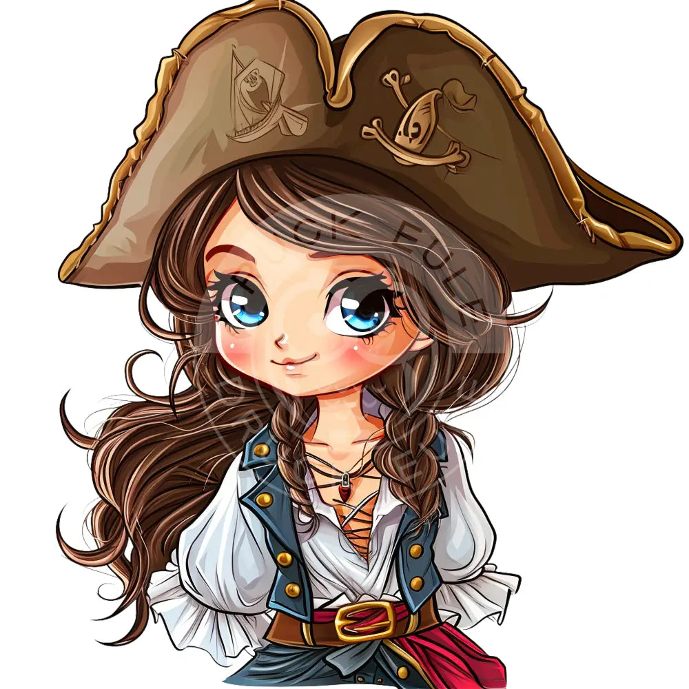 Bügelbild Kawaii Piratin 1164-2A