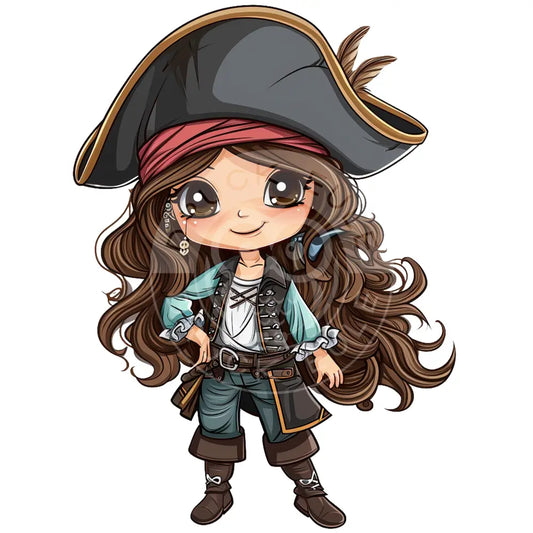 Bügelbild Kawaii Piratin 1164-7A