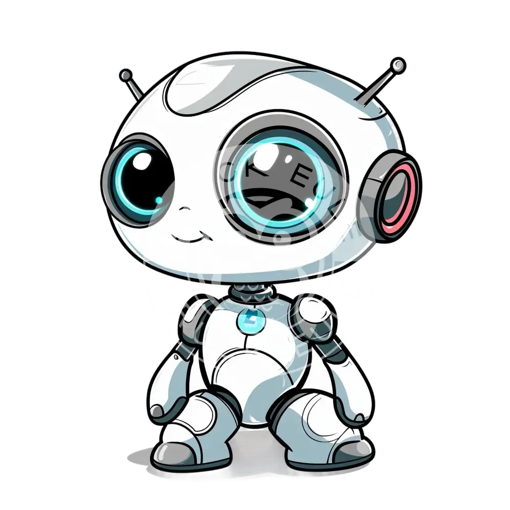 Bügelbild Kawaii Roboter 1156-4A