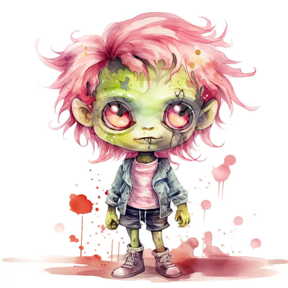 Bügelbild Kawaii Zombie 467-5