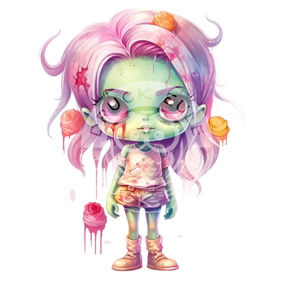 Bügelbild Kawaii Zombie 467-8