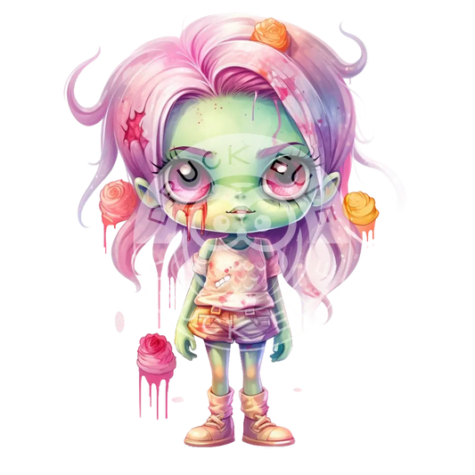 Bügelbild Kawaii Zombie 467-8