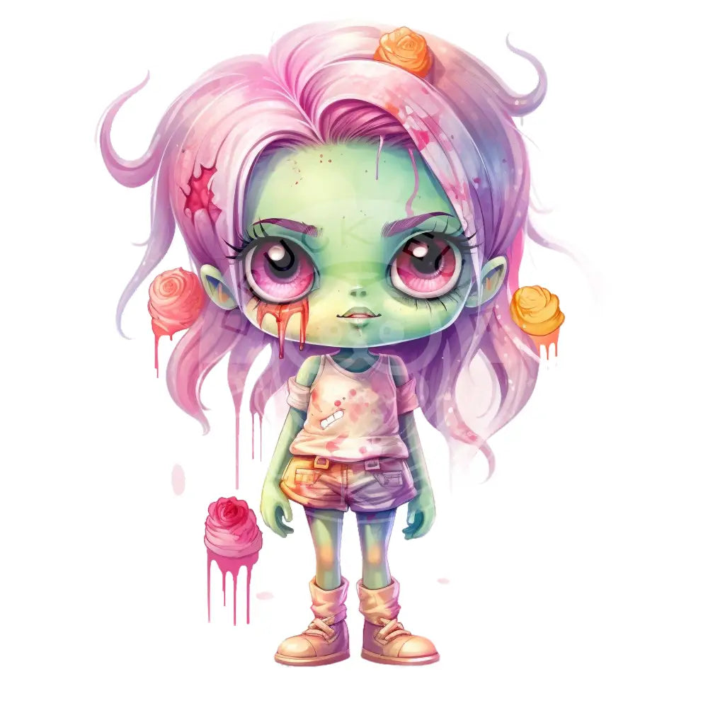 Bügelbild Kawaii Zombie 467-8