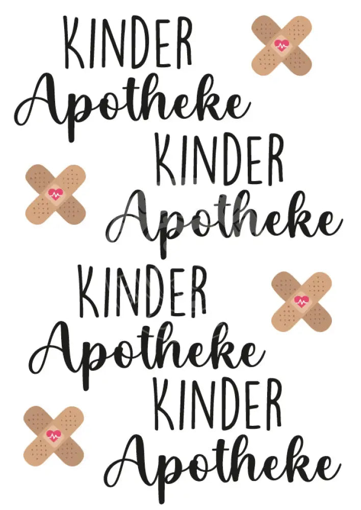 Bügelbild Kinder Apotheke Bügelbild