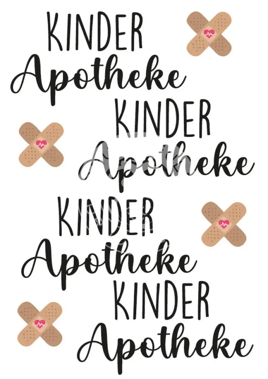 Bügelbild Kinder Apotheke Bügelbild