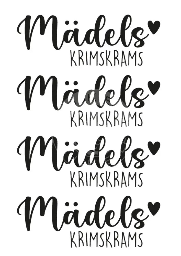 Bügelbild Mädels Krimskrams Bügelbild
