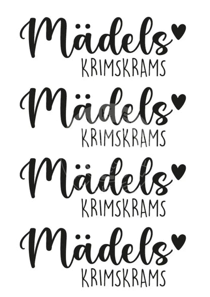 Bügelbild Mädels Krimskrams Bügelbild