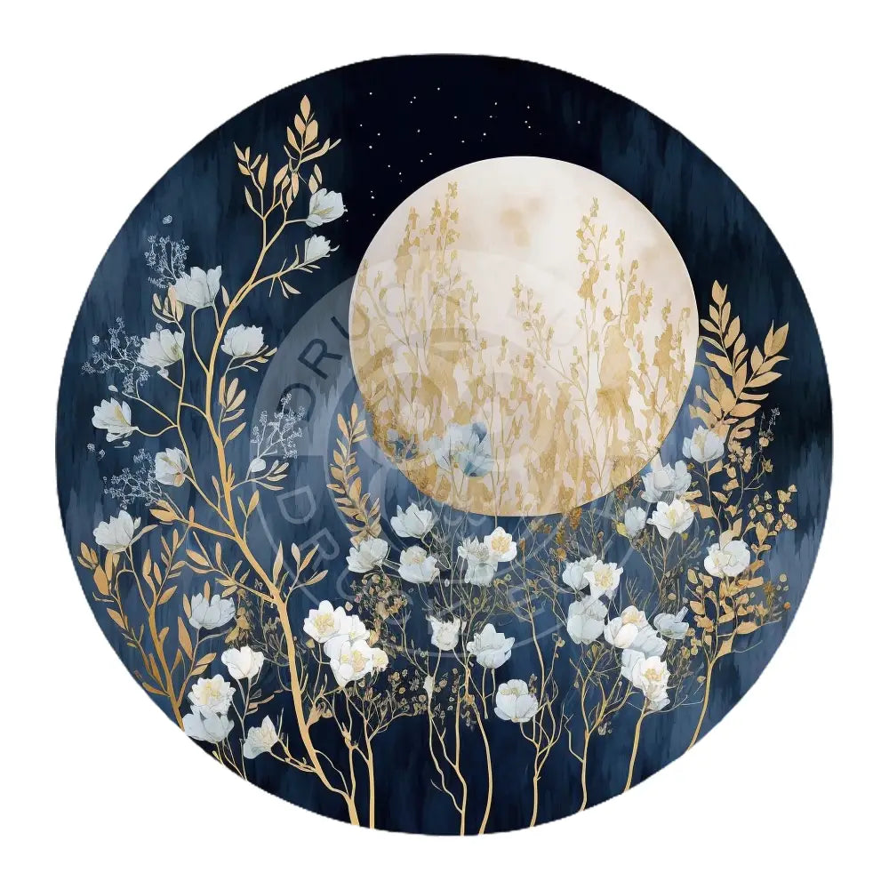 Bügelbild Mond Mit Blumen 157-5