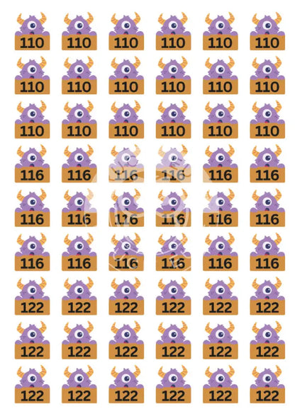 Bügelbild Monster oh 110-122
