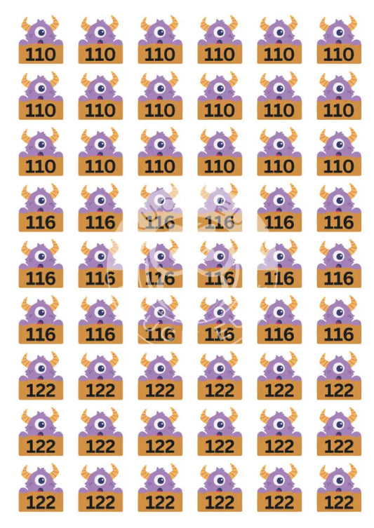 Bügelbild Monster oh 110-122