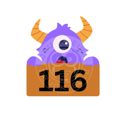 Bügelbild Monster oh 110-122 Bügelbild