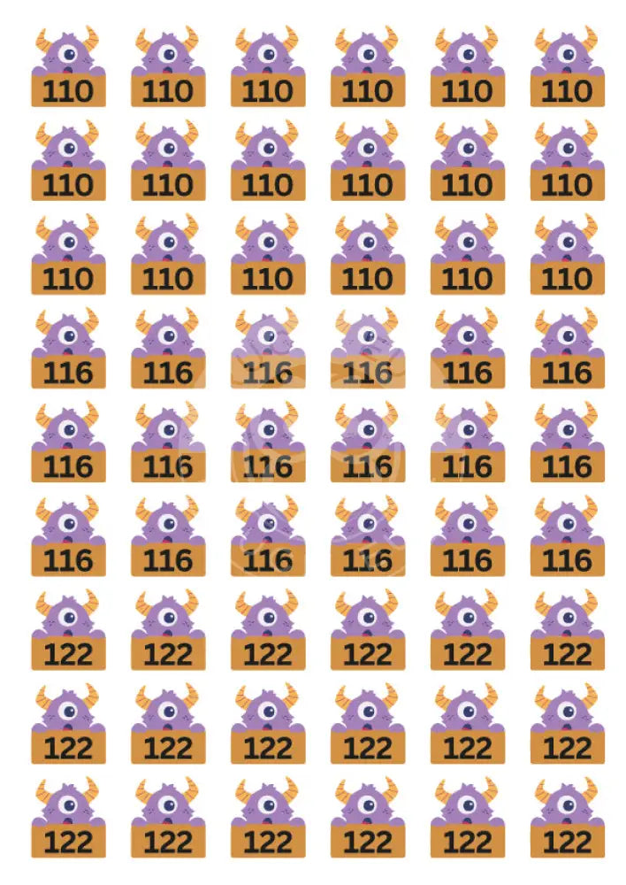 Bügelbild Monster oh 110-122
