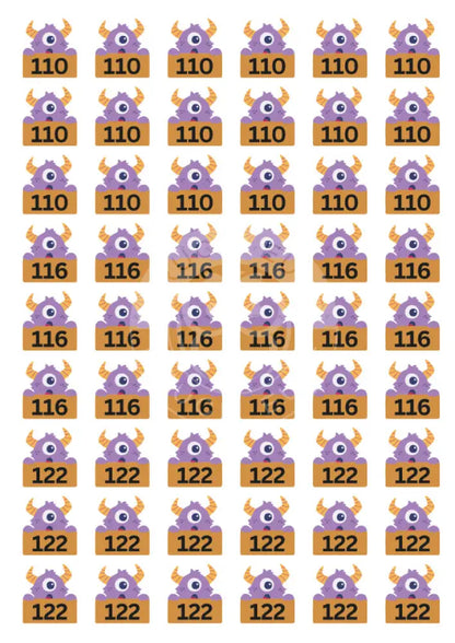 Bügelbild Monster oh 110-122