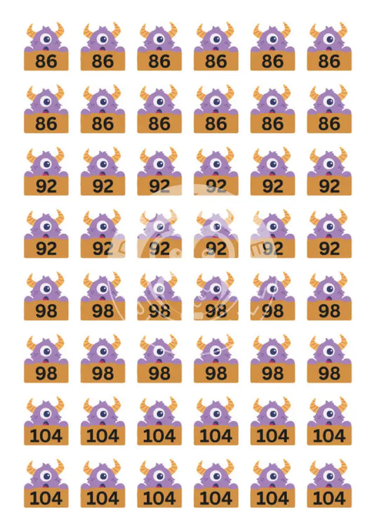 Bügelbild Monster oh 86-104