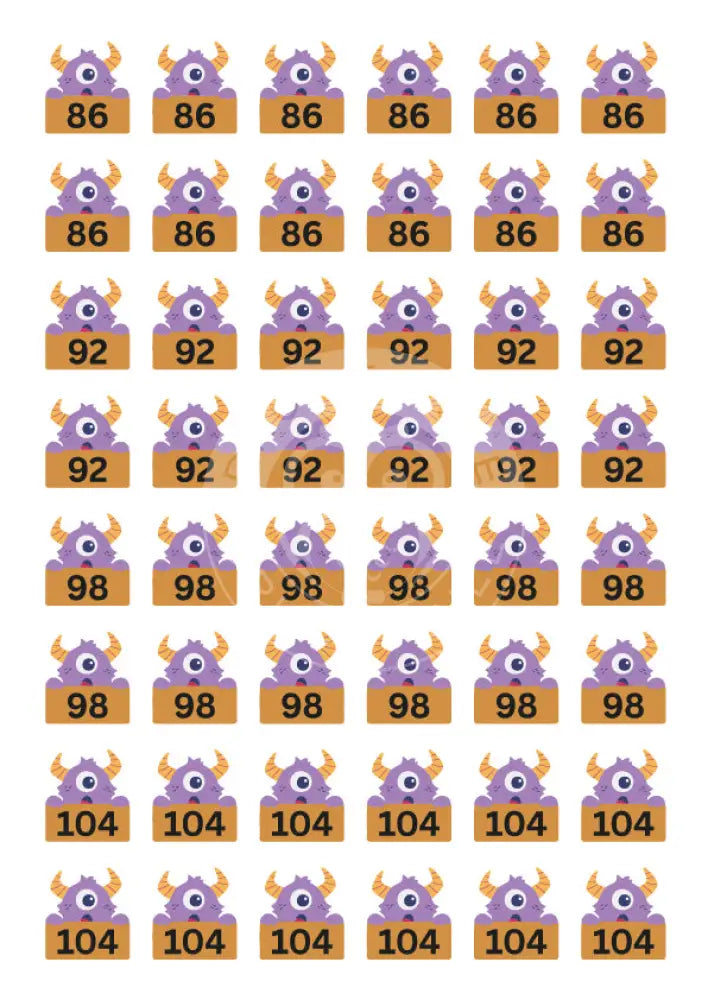 Bügelbild Monster oh 86-104