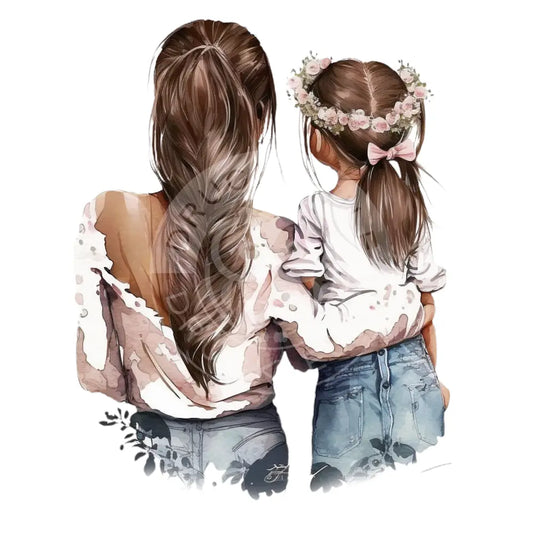 Bügelbild Mutter Und Tochter 153-15A