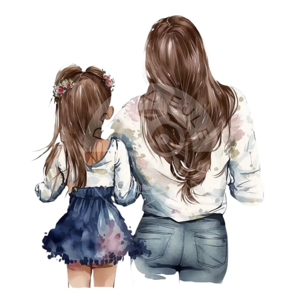 Bügelbild Mutter Und Tochter 153-18A