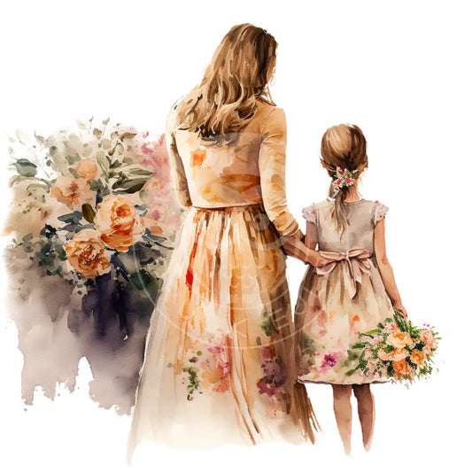 Bügelbild Mutter Und Tochter 153-21A