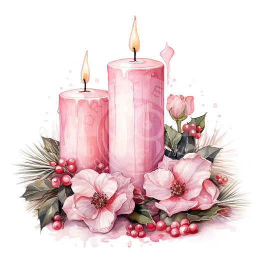 Bügelbild Weihnachten Pink 577-2