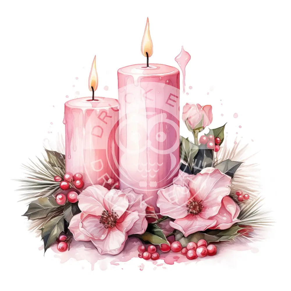 Bügelbild Weihnachten Pink 577-2