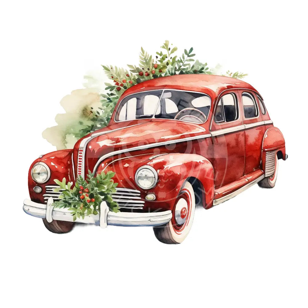 Bügelbild Weihnachts Auto 744-11